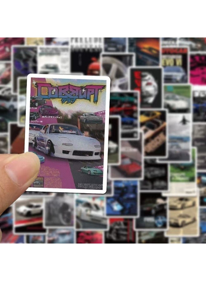 ARUWA 220 قطعة ملصقات فينيل مائية للسيارات، هدية للبالغين والمراهقين (2*100 قطعة بشكل سيارة + 20 قطعة بشكل ملصق) - Image 1