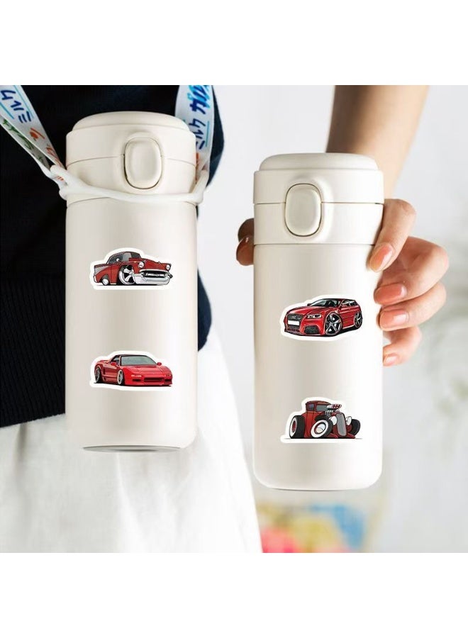 ARUWA 220 قطعة ملصقات فينيل مائية للسيارات، هدية للبالغين والمراهقين (2*100 قطعة بشكل سيارة + 20 قطعة بشكل ملصق) - Image 5