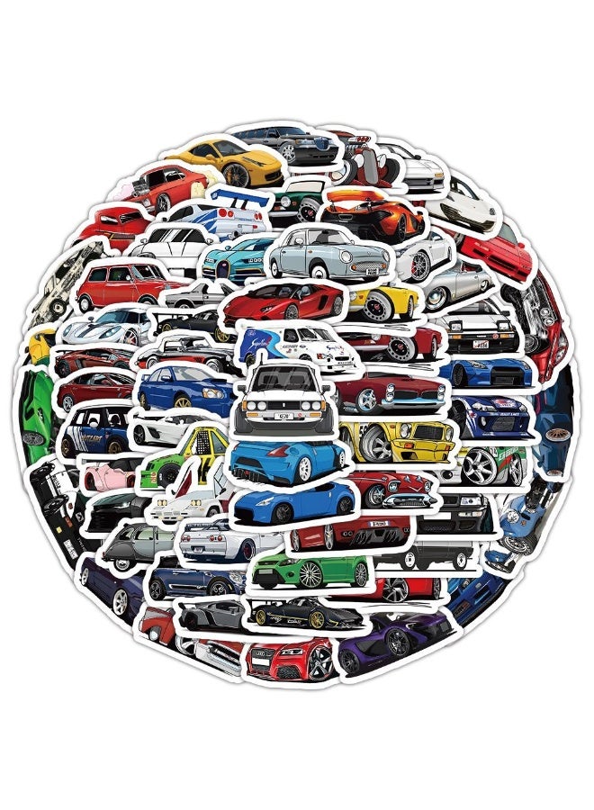 ARUWA 220 قطعة ملصقات فينيل مائية للسيارات، هدية للبالغين والمراهقين (2*100 قطعة بشكل سيارة + 20 قطعة بشكل ملصق) - Image 2