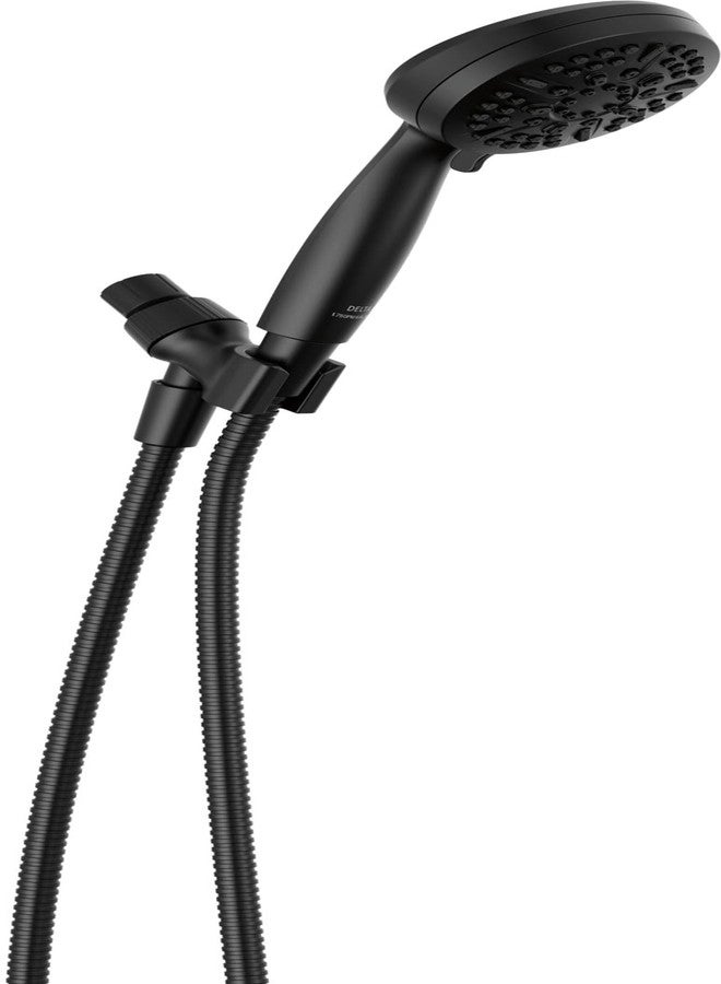 Delta Faucet 5-Setting Handheld Shower Head, Black Shower Head with Hose, Showerheads & Handheld Showers, Handheld Shower Heads, Detachable Shower Head, Hand Shower 1.75 GPM, Matte Black 75511BL - Image 1