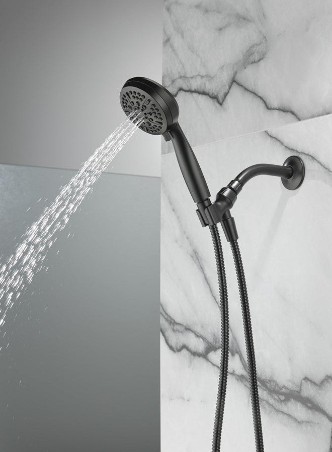 Delta Faucet 5-Setting Handheld Shower Head, Black Shower Head with Hose, Showerheads & Handheld Showers, Handheld Shower Heads, Detachable Shower Head, Hand Shower 1.75 GPM, Matte Black 75511BL - Image 2