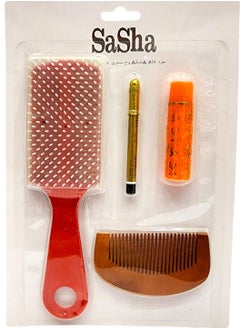 Sasha Comb & Magical Lipstick & Eyeliner Pen & Nail File Multicolor 