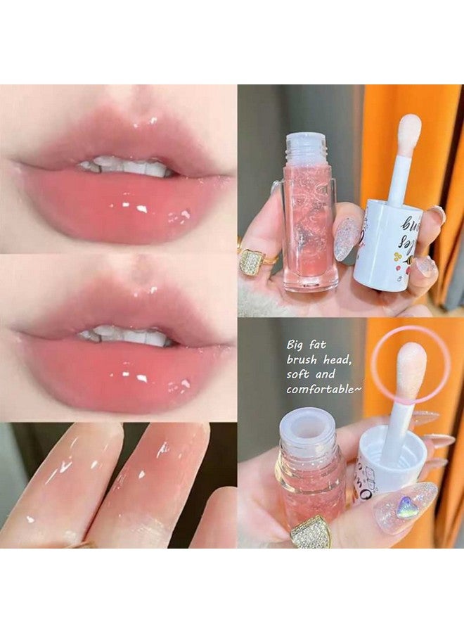Alisesun 2Pcs Crystal Jelly Lip Oil Moisturizing Hydrating Lip Care Hydrating Lip Gloss Tinted Lip Balm Long Lasting & Nourishing Lip Glow Oil Nonsticky Fresh Texture - Image 3