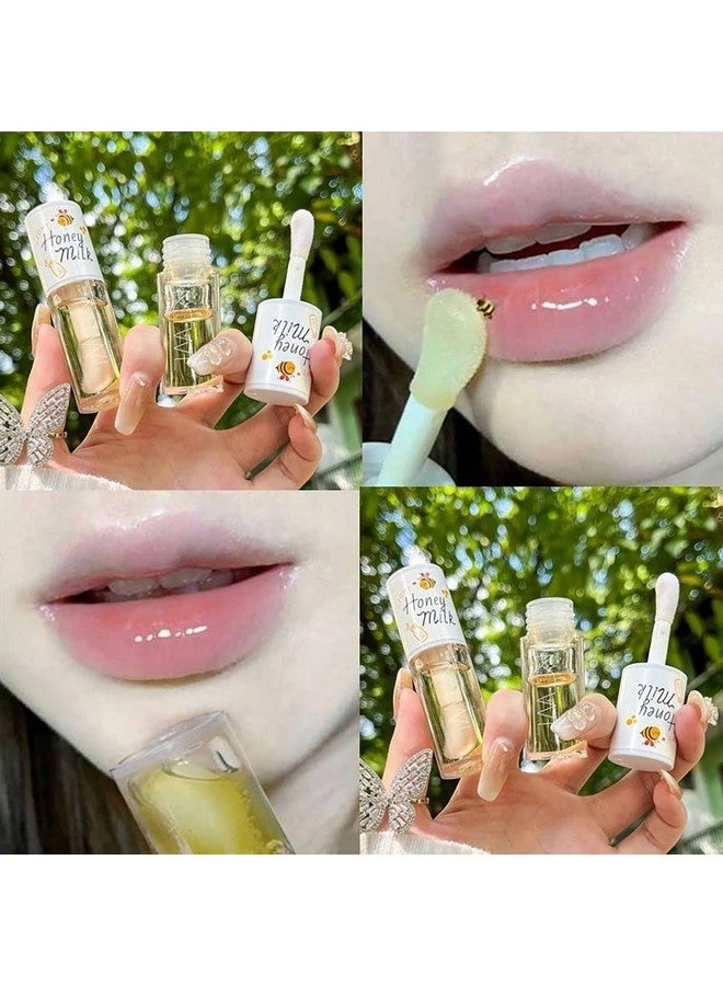 Alisesun 2Pcs Crystal Jelly Lip Oil Moisturizing Hydrating Lip Care Hydrating Lip Gloss Tinted Lip Balm Long Lasting & Nourishing Lip Glow Oil Nonsticky Fresh Texture - Image 2