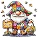 Mys Aurora Puzzles for Adults 500 Pieces Gnome Wooden Puzzles Unique Shaped Sunflower Jigsaw Puzzles Birthday for Adults and Kids 157 x 169 Inch - Image 2