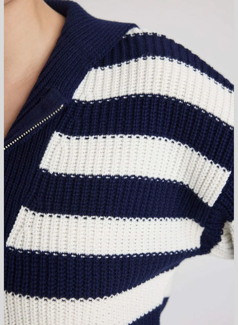 DeFacto Woman Tricot Pullover Polo Neck Long Sleeve
