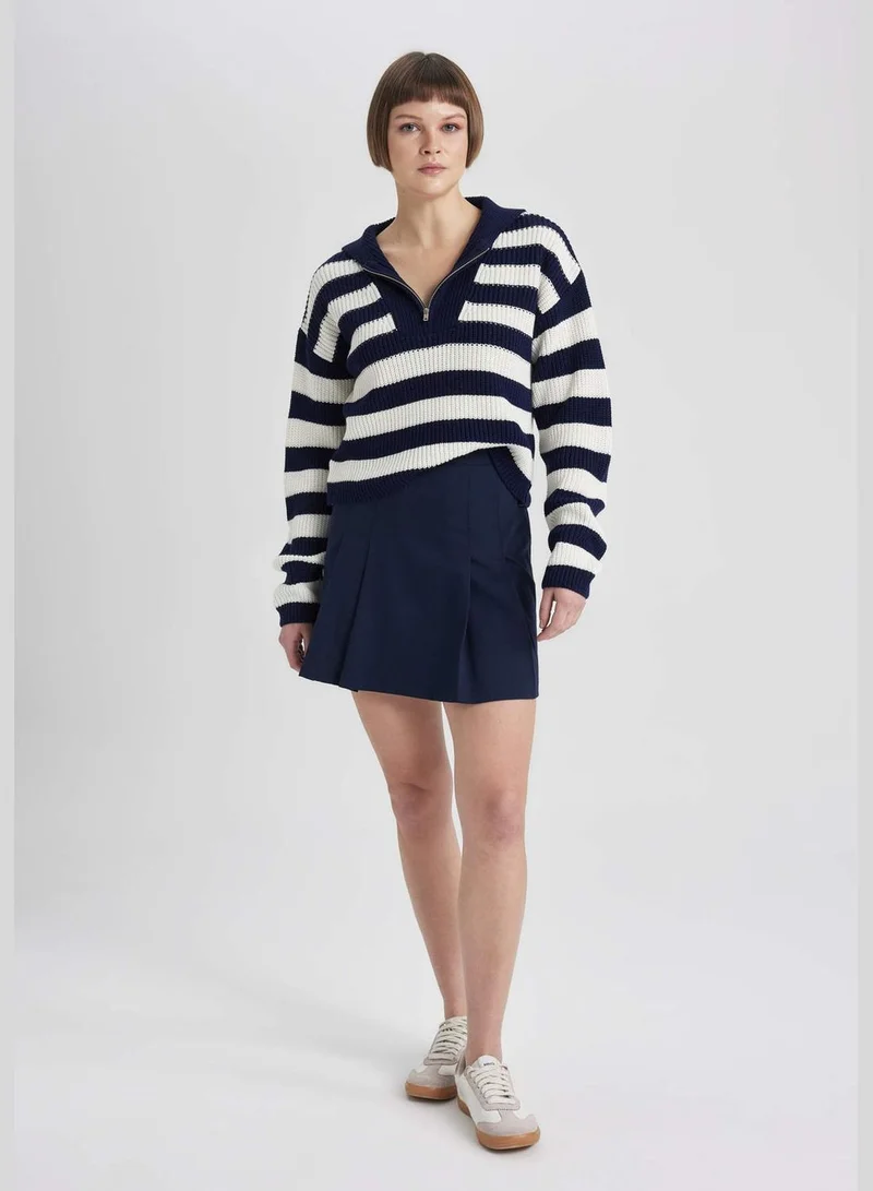 DeFacto Woman Tricot Pullover Polo Neck Long Sleeve