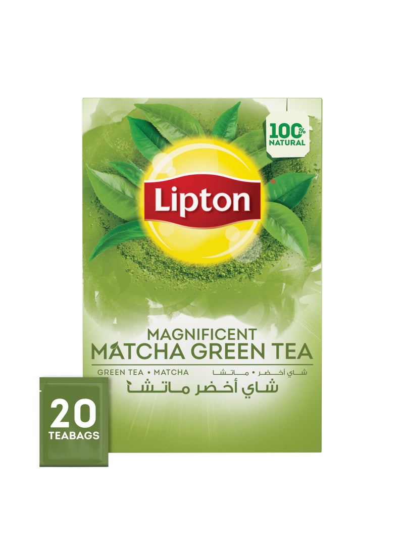 Lipton Magnificent Matcha Green Tea 20 Tea Bags (150g) - Image 1