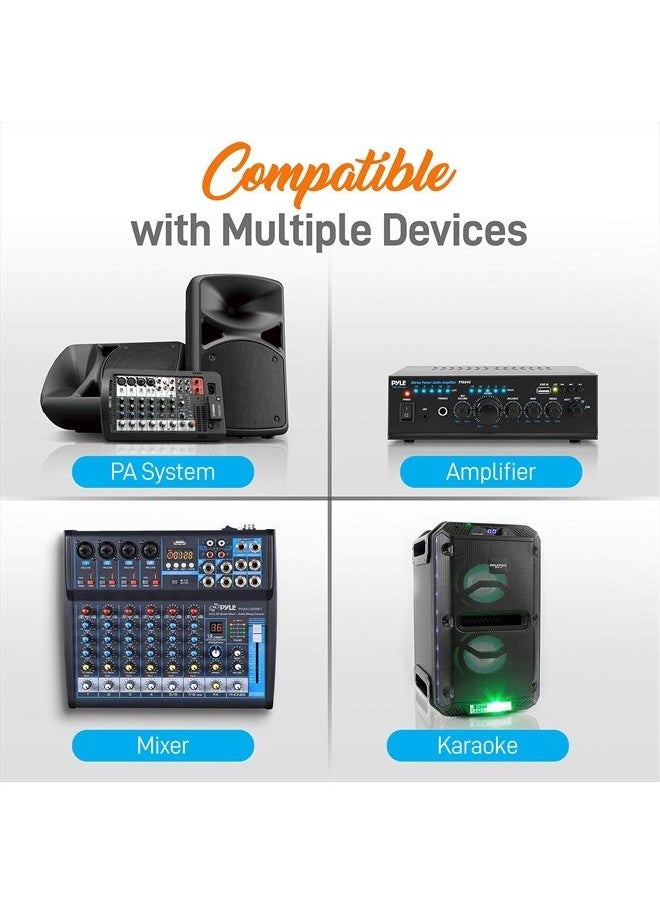Pyle - Professional Wireless Microphone System - Dual UHF Band, Wireless, Handheld, 2 MICS With 8 Selectable Frequency Channels, Independent Volume Controls, AF & RF Signal Indicators - Pyle PDWM3375 - Image 1