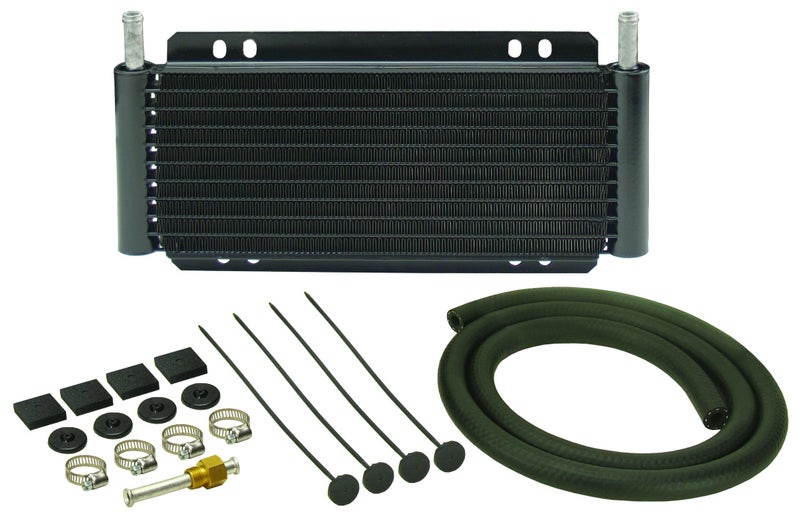 Derale 13501 Series 8000 Plate and Fin Transmission Oil Cooler Black