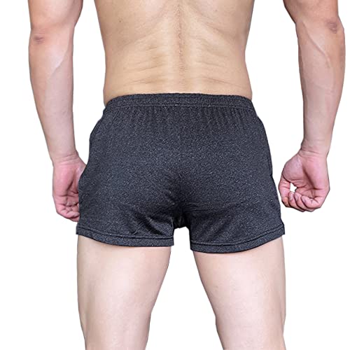 Lehmanlin Men's Bodybuilding Shorts 3 Inch Inseam Workout Training Muscle Short Shorts Stretch Quick Dry(Black-XL) - Image 5