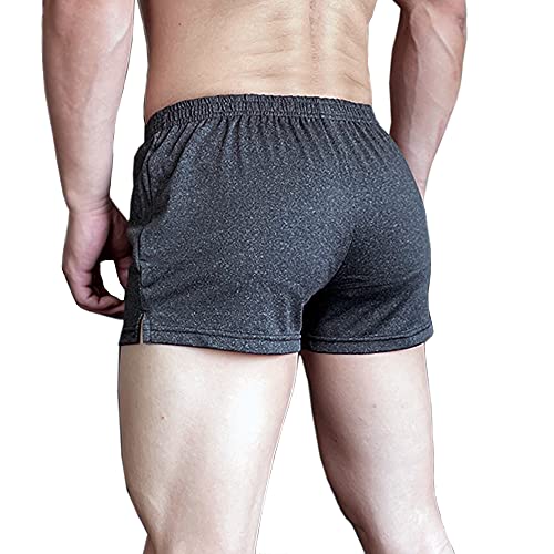 Lehmanlin Men's Bodybuilding Shorts 3 Inch Inseam Workout Training Muscle Short Shorts Stretch Quick Dry(Black-XL) - Image 4