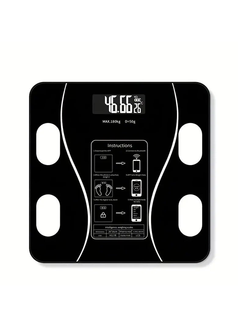 Raxoom - Smart Body Fat Scale -Electronic Scale/Bodyfat Scale for Home Use with High-Precision Weight and Body Composition Measurement, Auto-On, Step-On Technology, and Large LCD Display - Image 1