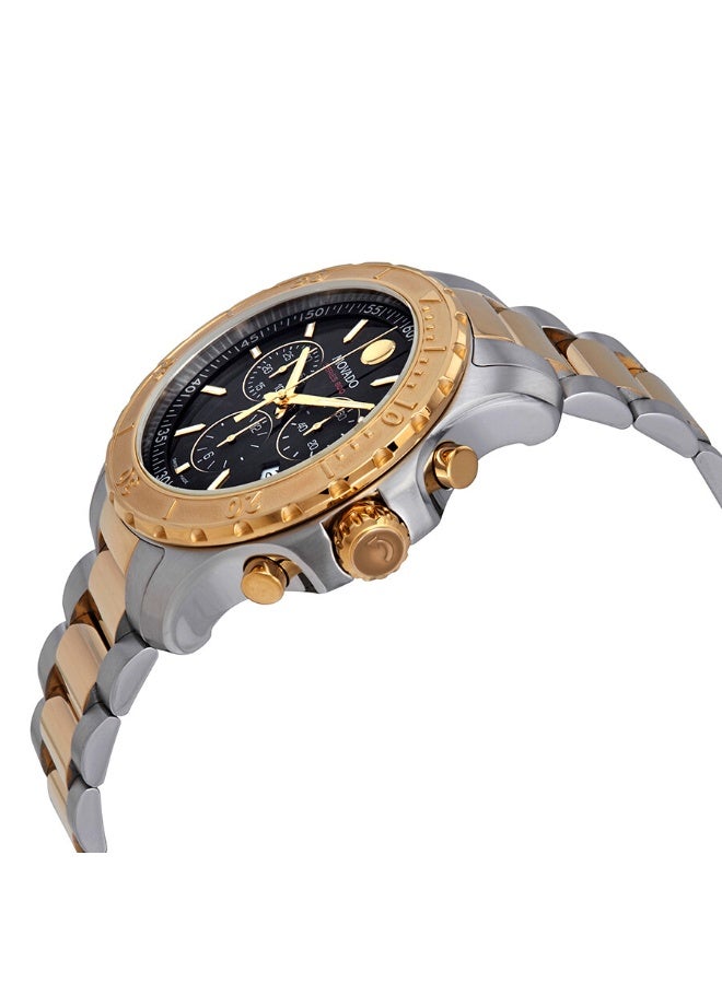 MOVADO BOLD Movado Series 800 Chronograph Black Dial Two-Tone Men's Watch - Image 2