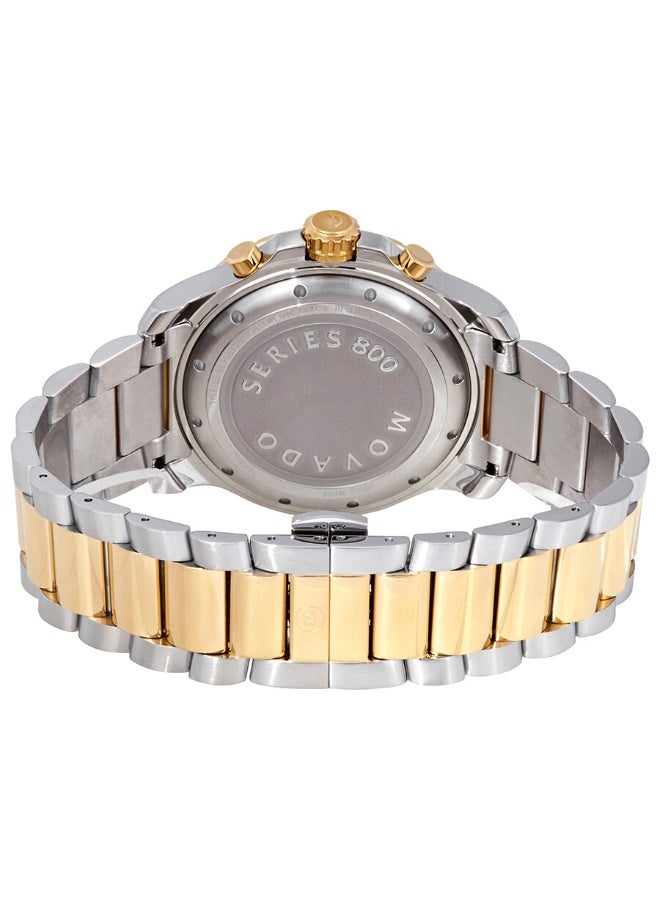 MOVADO BOLD Movado Series 800 Chronograph Black Dial Two-Tone Men's Watch - Image 3