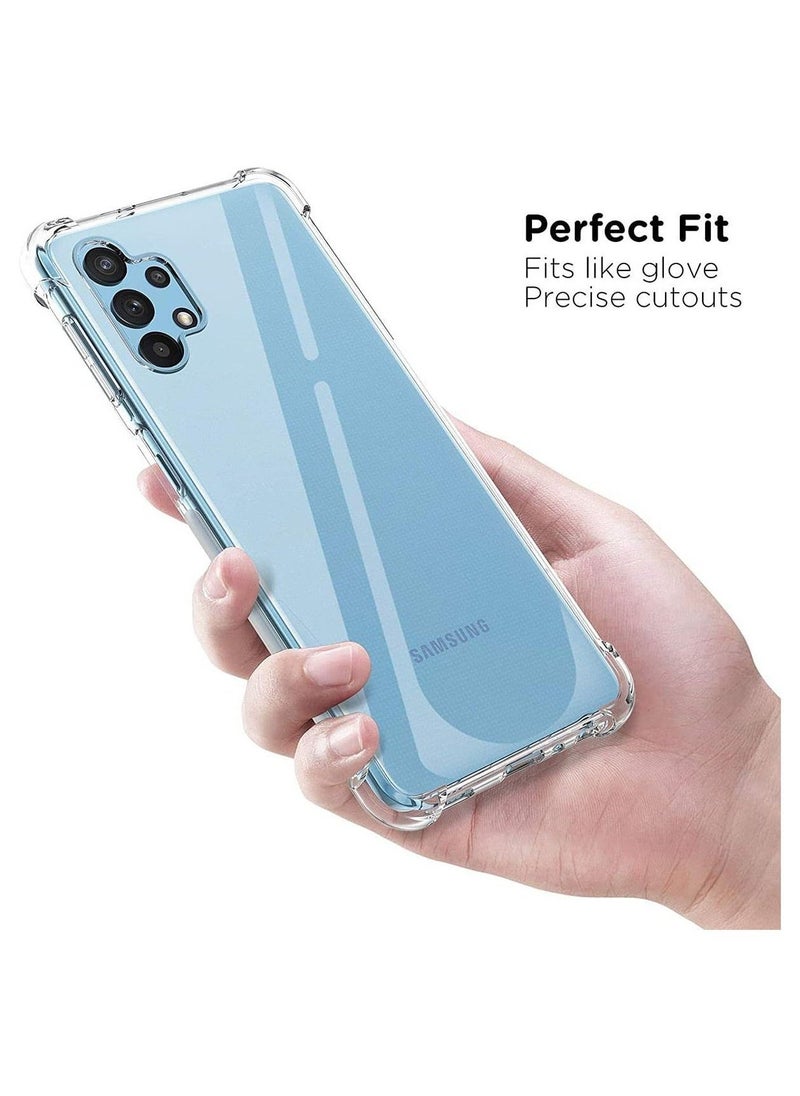 Samsung Galaxy A32 4G Case Cover Protective Shock Absorption Bumper soft Transparent Case (Clear) - Image 1