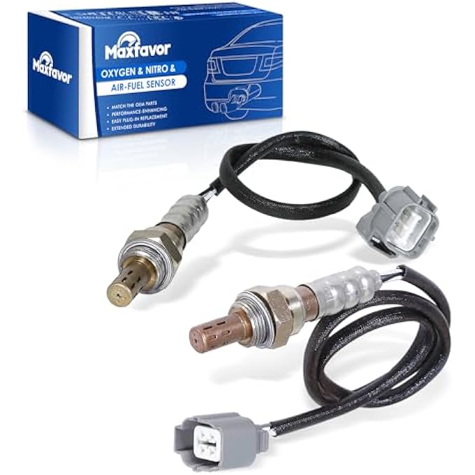 Maxfavor 2Pcs Oxygen Sensor Direct Replacement For Honda 2005 2004 2003 2002 2001 Civic 17L O2 Sensor 2344092 2344123 Upstream Downstream 02 SensorD17A7 Engine Only - Image 2