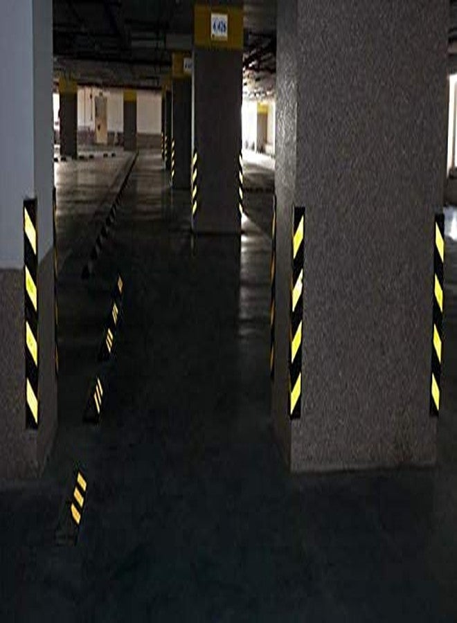 K T I® Pillar Guard Rubber Material V Shaped Corner Guard with Yellow Reflective Tapes for High Visibility in Dark with Installation Kit- 800mm - Image 4