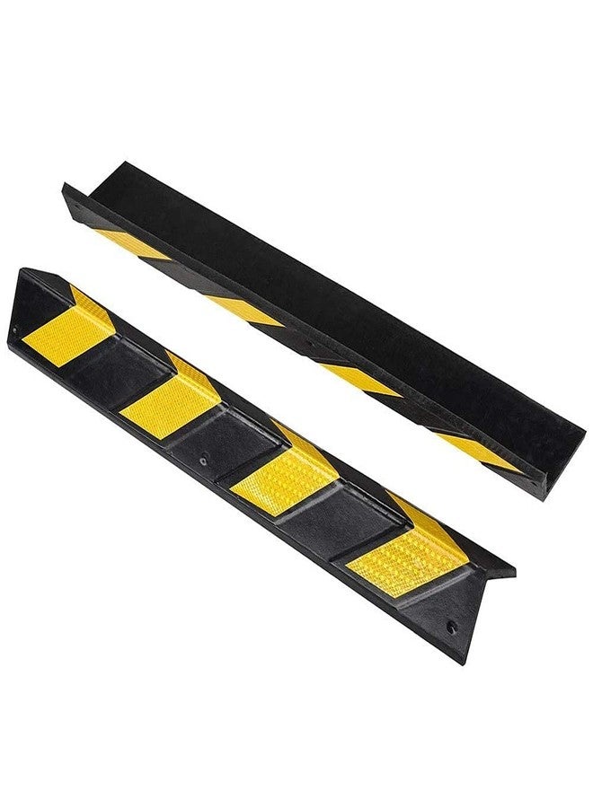 K T I® Pillar Guard Rubber Material V Shaped Corner Guard with Yellow Reflective Tapes for High Visibility in Dark with Installation Kit- 800mm - Image 2