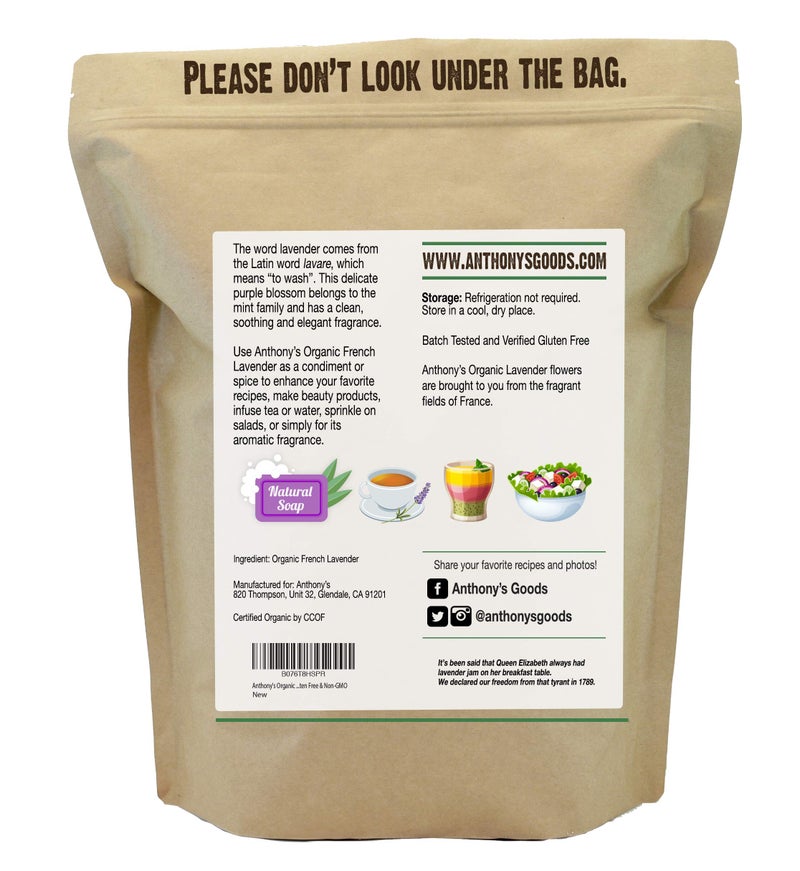 Anthony's Organic French Lavender Petals, 5 oz, Extra Grade, Dried, Gluten Free & Non GMO - Image 2