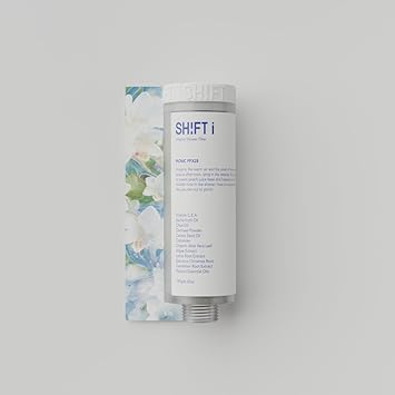 SH!FT Vitamin C Shower Filter with Picnic Scent for Hair and Skin Care Easy Install Chlorine Removal Natural Ingredients - 30 Second Setup Easy Installation Fits Most Showers - Image 1