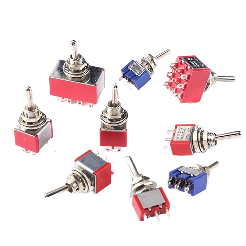 MTS102 Mini Toggle Switch 6A 125VAC SPDT DPDT On Off 6mm With Waterproof Cap 5pcs - Image 3