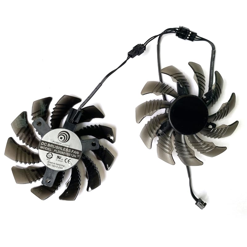 Laptop Parts Cooling 75MM 3PIN PLD08010S12H GTX 960 GPU Fan for GIGABYTE for GeForce GTX950, GV-N960OC, GV-N950WF2OC Video Card Fan(2pcs PLD08010S12H) - Image 4