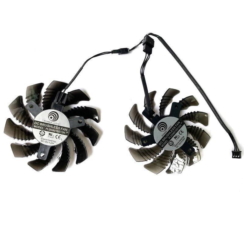 Laptop Parts Cooling 75MM 3PIN PLD08010S12H GTX 960 GPU Fan for GIGABYTE for GeForce GTX950, GV-N960OC, GV-N950WF2OC Video Card Fan(2pcs PLD08010S12H) - Image 3