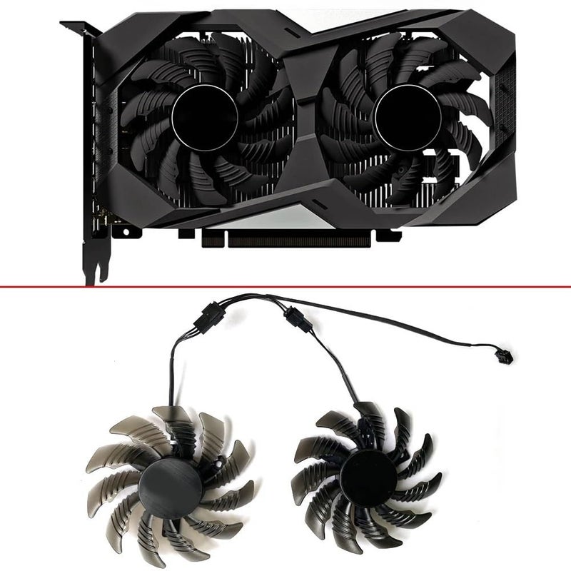 Laptop Parts Cooling 75MM 3PIN PLD08010S12H GTX 960 GPU Fan for GIGABYTE for GeForce GTX950, GV-N960OC, GV-N950WF2OC Video Card Fan(2pcs PLD08010S12H) - Image 2