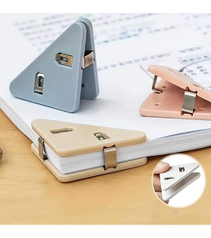 7Pcs Multifunctional Non Slip Triangle Clips Plastic Office File Organizer - Image 2