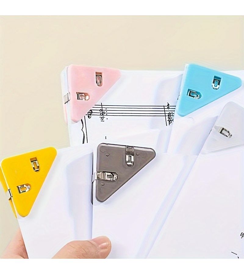 7Pcs Multifunctional Non Slip Triangle Clips Plastic Office File Organizer - Image 5