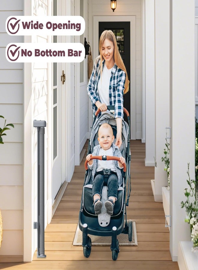 Cideny Retractable Baby Gate for Stairs, 55" Wide Mesh Dog Gate Indoor, 34" Tall Child Gate for Doorways, Hallways, Deck, Indoor Outdoor Pet Baby Safety Essentials for Home, Grey - Image 5