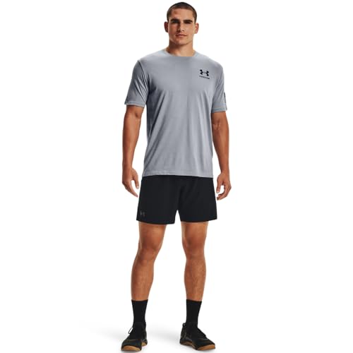 Under Armour Men's New Freedom Flag T-Shirt, Steel Medium Heather (035)/Black, Medium - Image 2