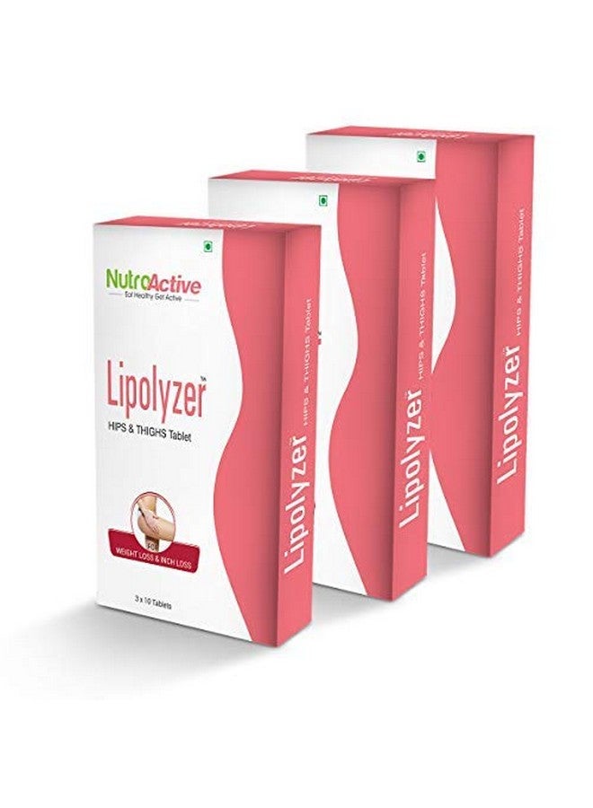 NutroActive Lipolyzer Hips & Thighs Tablet Weight Management Tablets (Pack Of 3) - Image 1