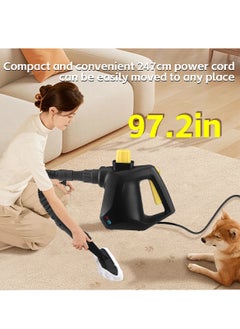 شاربدو منظف ​​البخار المضغوط باليد باليد مع إكسسوارات 9pcs ، والمنظفات البخارية المحمولة متعددة الأغراض تستخدم مع قفل السلامة ، و 300 مل من تنجيد خزان المياه المنظف المفرط للمطبخ ، والسيارة ، والطابق  - Image 2