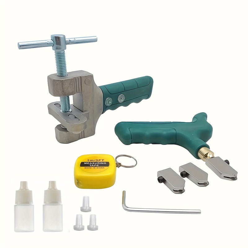 Green Diamond Glass Tile Cutting Tool Kit 8 Piece Portable Ergonomic Manual - Image 4