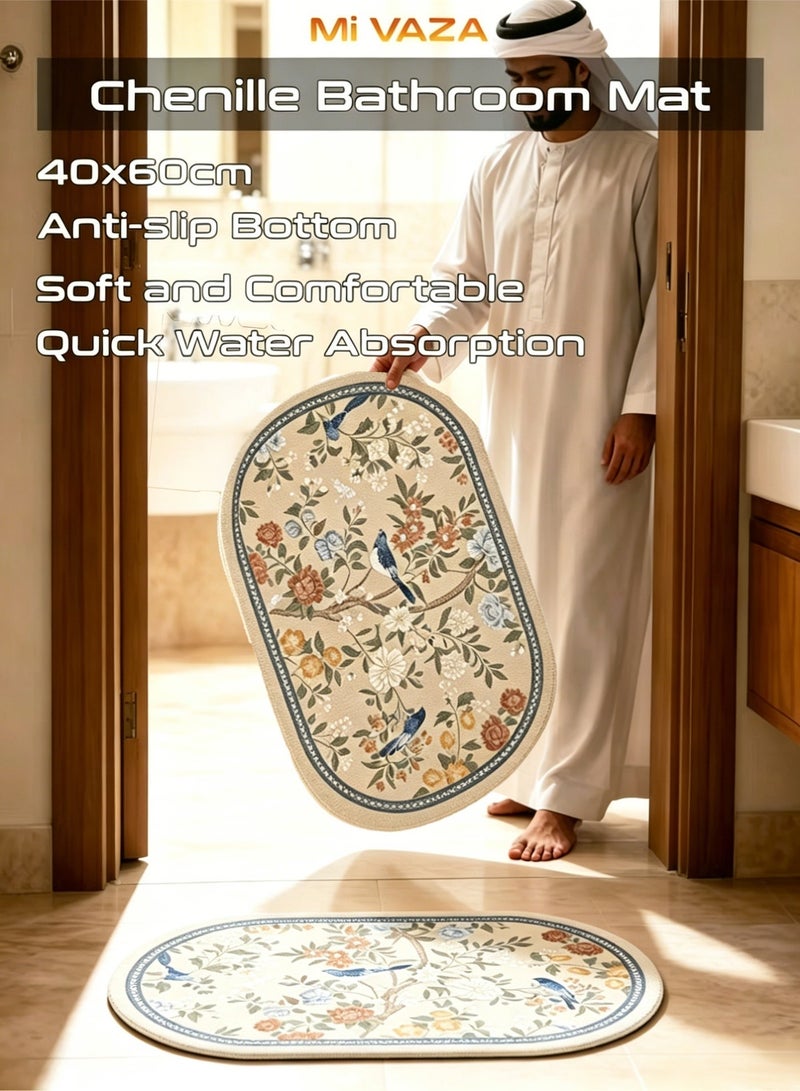 SIXPENNY 2-Pack Non-Slip Bath Mats, Bathroom Mats (60x40cm) - Quick-Drying, Highly Absorbent, Durable & Machine Washable Floor Mats for Shower, Tub, Toilet, and Bathroom Floors - Image 1