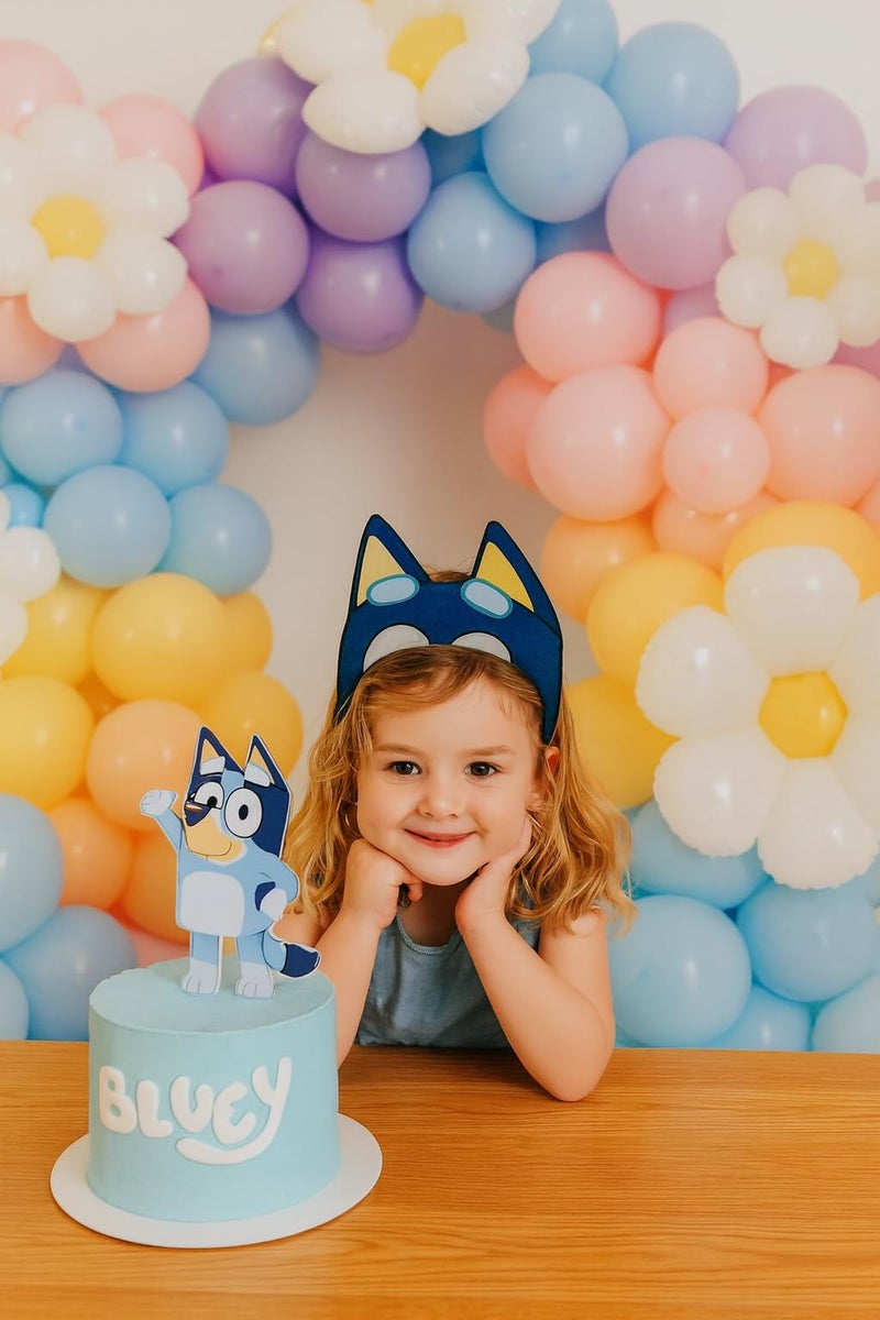 Beaumode Blue Dog Daisy Balloon Arch Garland Kit for Girls Wackadoo I'm Two Birthday Puppy Pawty Blue Dog Party Bingo Birthday Daisy Flower Groovy Party Decorations (Pink Blue Daisy) - Image 2