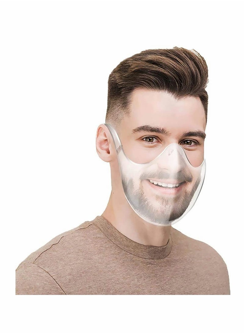 Reusable Clear Face Msaks, Durable Combine Plastic Face Schild, Easy to Clean,Protect Makeup (No Fogging 1 pcs)