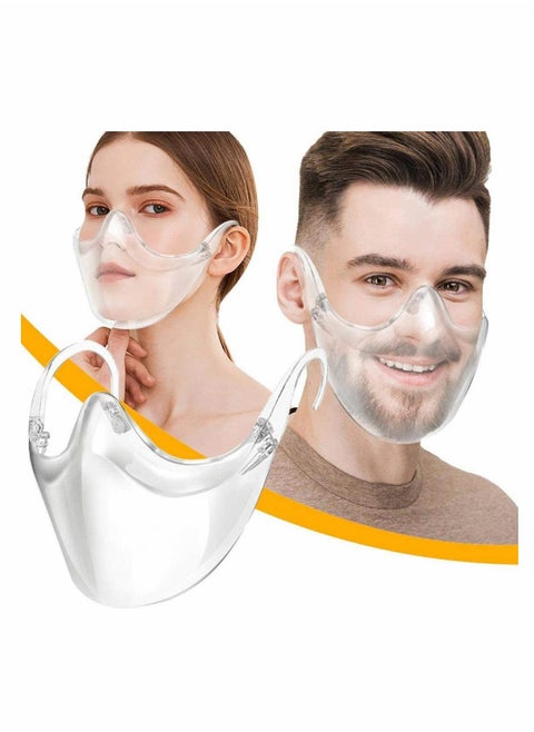 Reusable Clear Face Msaks, Durable Combine Plastic Face Schild, Easy to Clean,Protect Makeup (No Fogging 1 pcs)