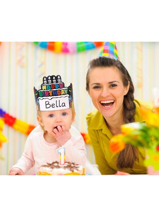 SICOHOME Birthday Crowns For Kids Classroom 36Pcs Happy Birthday Party Hats Birthday Hats For Family Birthday Party Supplies Classroom School Students Kindergarten Elementary Teacher Supplies - Image 3