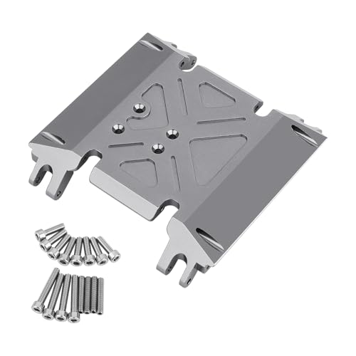 Pothyes CNC Aluminum Center Gearbox Mount Transmission Skid Plate for Axial Wraith 90018 110 RC Crawler Upgrade Part Gray - Image 1