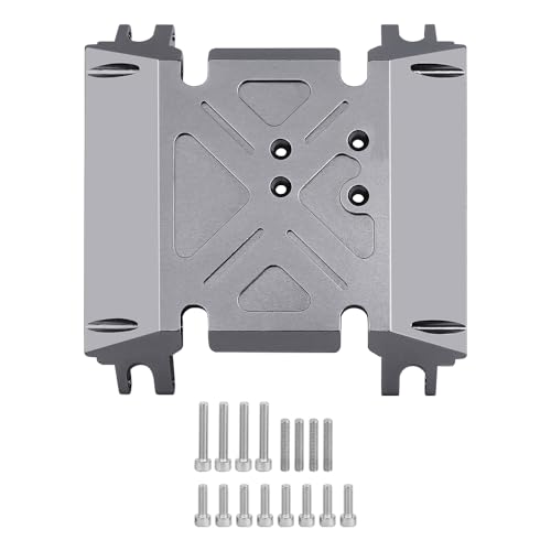 Pothyes CNC Aluminum Center Gearbox Mount Transmission Skid Plate for Axial Wraith 90018 110 RC Crawler Upgrade Part Gray - Image 5