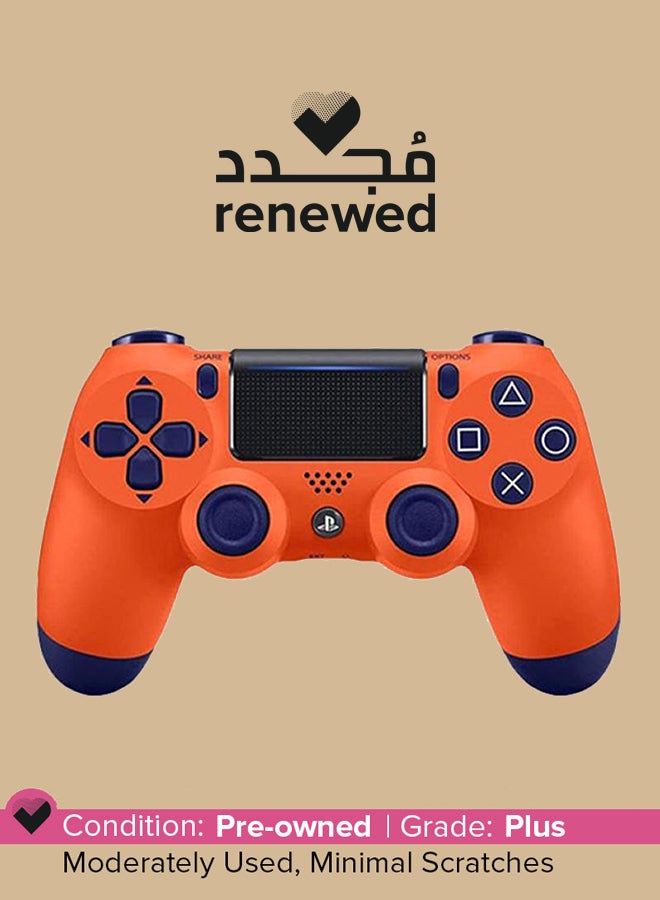 سوني مُجدد - ذراع تحكم لاسلكي دوال شوك 4 لجهاز بلايستيشن 4 - برتقالي صن سيت - Image 1
