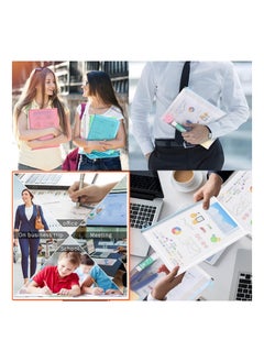 SYOSI Expanding A4 Zip Wallets Assorted Large Capacity A4 File Organizer, Document Bag, Paperwork Pouch Zipper File Folder, A4 Letter Envelope Pocket Zip Storage Bag, for Office School Home Travel (5PCS)  - Image 4