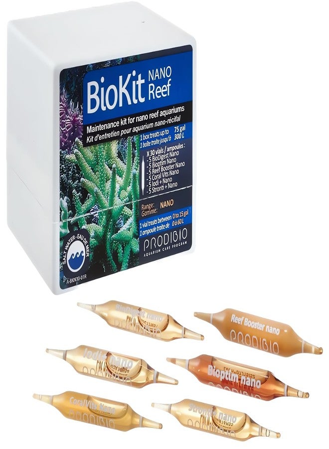 Prodibio Bio Reef Kit Nano, Saltwater Maintenance, 30/ 1mL nano vial, up to 30 gal - Image 2