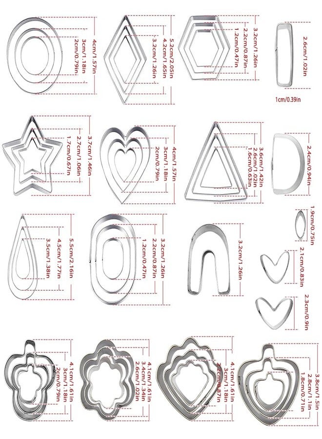 AIFUDA 100 Pcs Polymer Clay Cutters Set, 49 Shapes Clay Earring Cutters with 51 Earrings Accessories for Polymer Clay Earrings Jewelry Making - Image 4