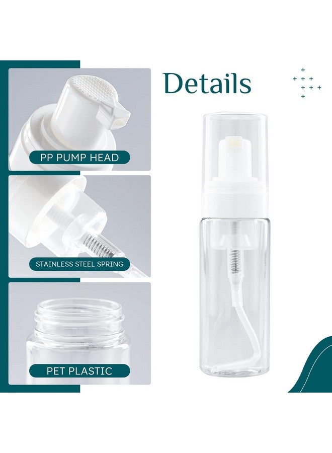 RAYNAG 2 Pack Foam Pump Bottles Foamer Bottle Mini Travel Size Soap Dispenser Mini Clear Bottles Plastic Pump Bottle, 50 Ml/1.7 Oz  - Image 4
