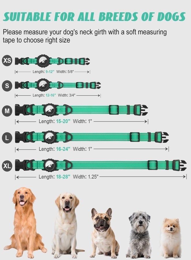 Joytale Airtag Dog Collar, Reflective Pet Collar with Waterproof AirTag Holder, Dual D-Rings, Soft Padded Adjustable for Extra Small and Puppy Dogs, Teal, XS - Image 5