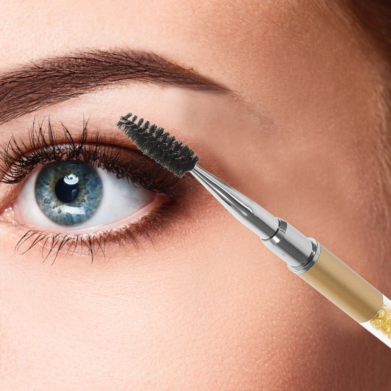 Eyelash Spoolie Brush Set Black Gold Makeup Tool for Precise Application and Grooming - Image 5